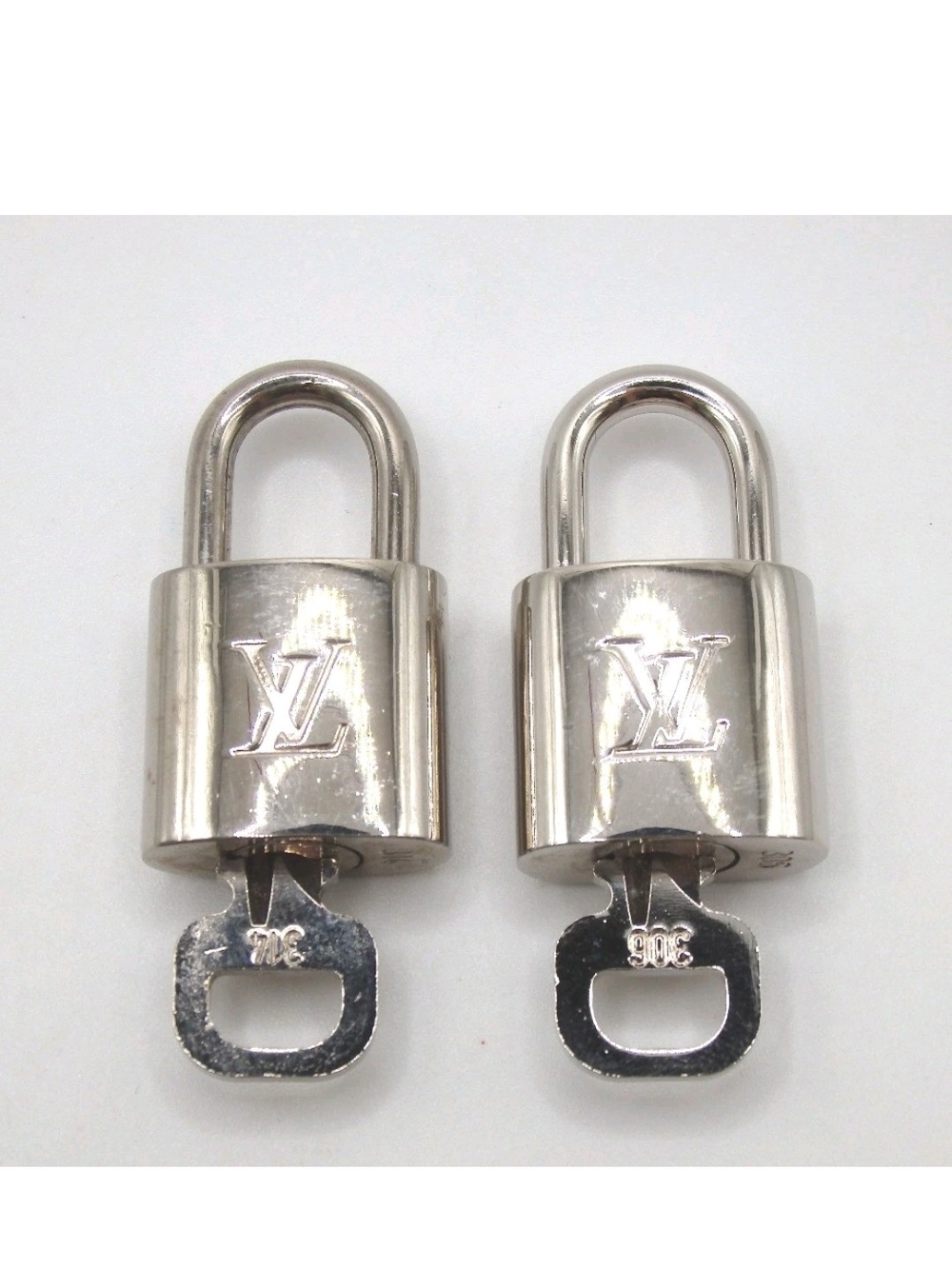 Louis Vuitton Silver Padlock Set with Keys